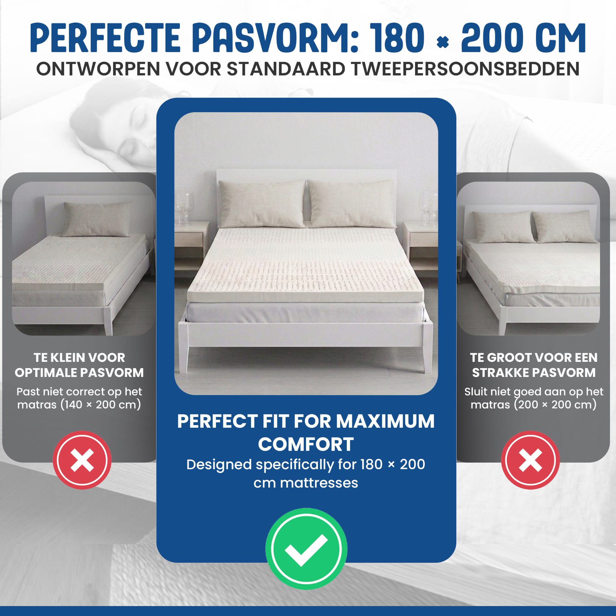 Kingsize Latex Matras Topper — pasvorm
